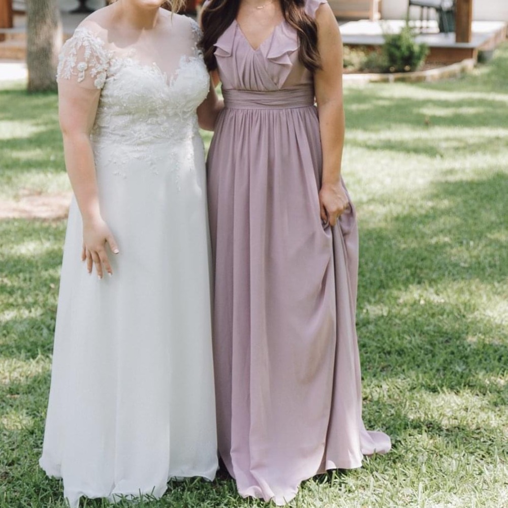 Bridesmaid Dress In Vintage Mauve-Size 4